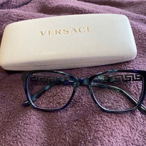Tortoise shell blue acetate Versace frame